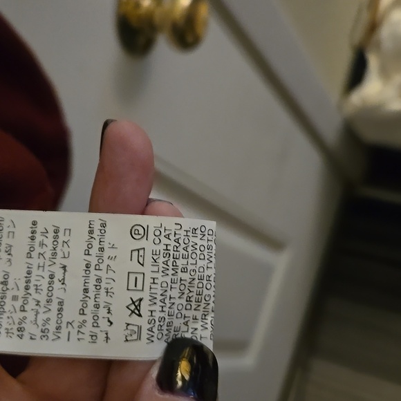 Burgundy red Button-Up Sweater, L, NWT - Picture 6 of 7